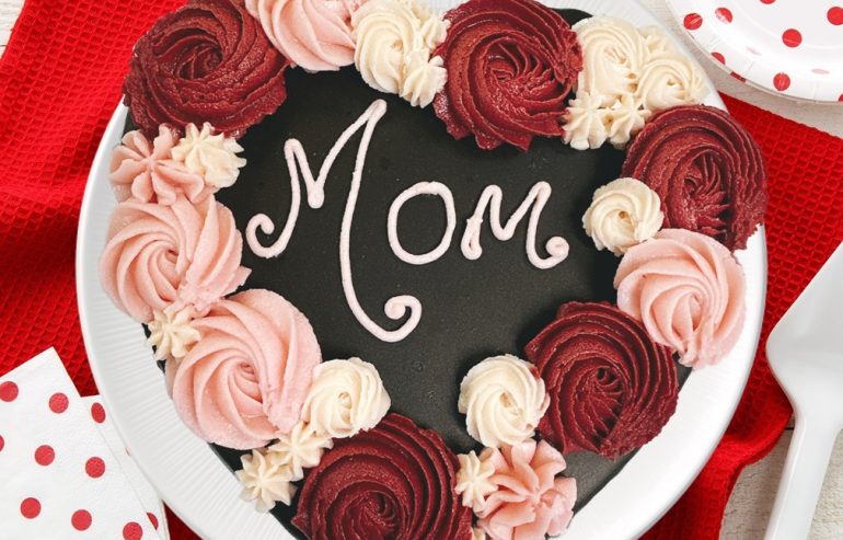 Mother's Day Brownie Cake